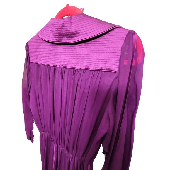 David Josef Neiman-Marcus Dress Vintage Purple Party Cocktail Size 4 JJ1693 - Picture 5 of 13
